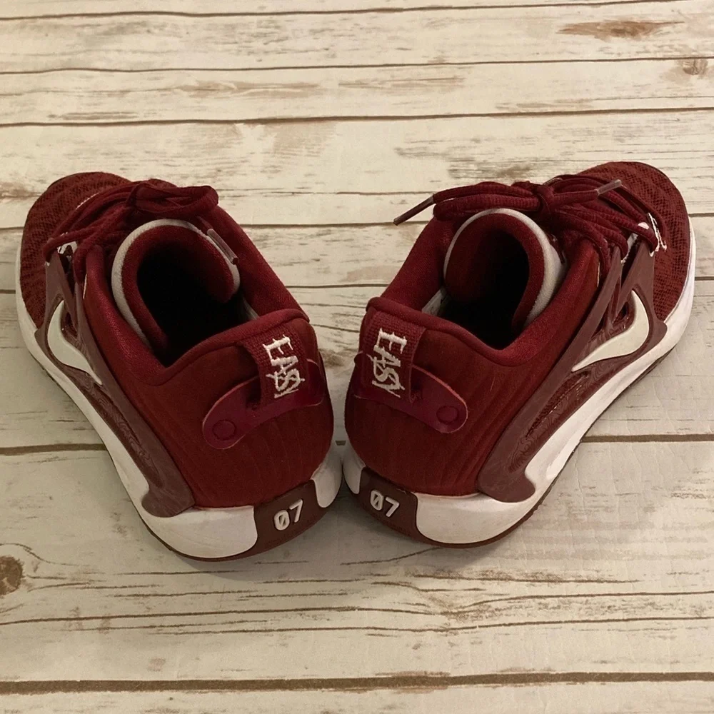 Nike Kevin Durant KD 15 TB Promo Low Team Basketball Sneakers Wine Red Size 6